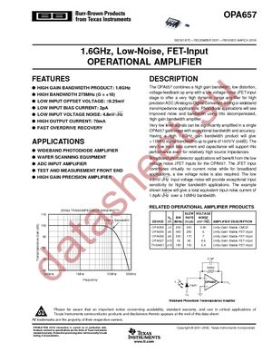 OPA657U/2K5 datasheet  